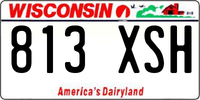 WI license plate 813XSH