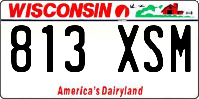 WI license plate 813XSM