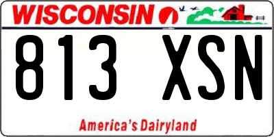 WI license plate 813XSN