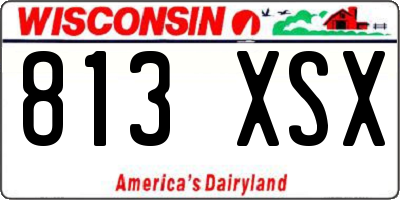 WI license plate 813XSX