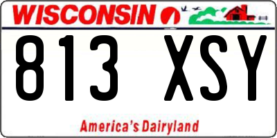 WI license plate 813XSY