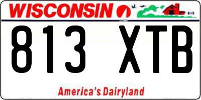 WI license plate 813XTB