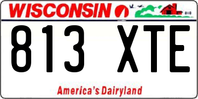 WI license plate 813XTE
