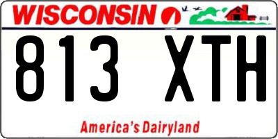 WI license plate 813XTH