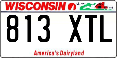 WI license plate 813XTL