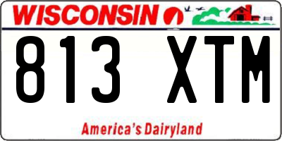 WI license plate 813XTM