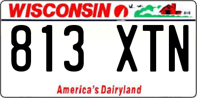 WI license plate 813XTN