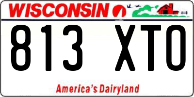 WI license plate 813XTO