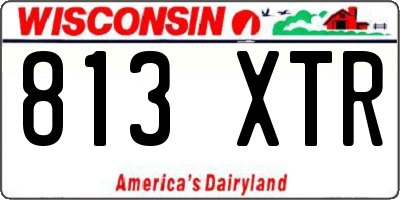 WI license plate 813XTR