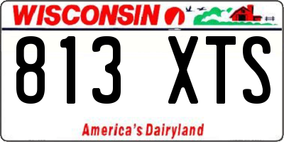 WI license plate 813XTS
