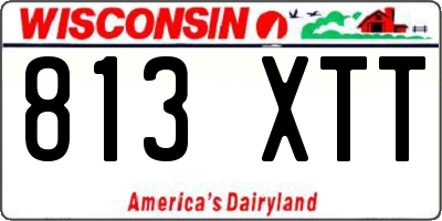 WI license plate 813XTT