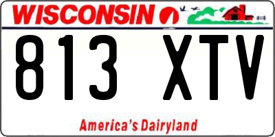 WI license plate 813XTV