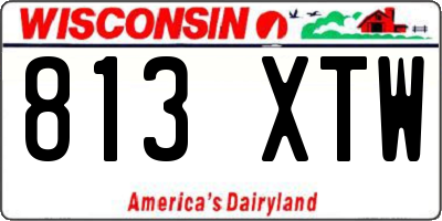 WI license plate 813XTW