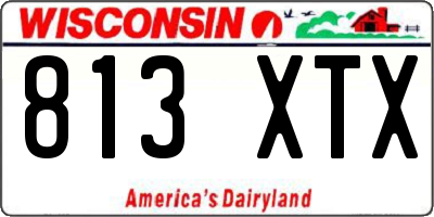 WI license plate 813XTX
