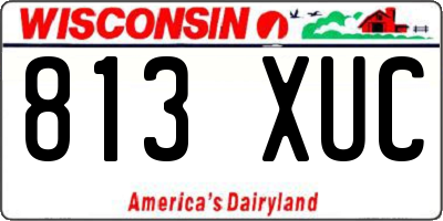 WI license plate 813XUC