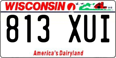 WI license plate 813XUI