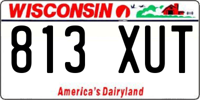 WI license plate 813XUT