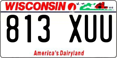 WI license plate 813XUU