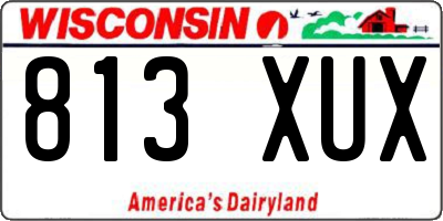 WI license plate 813XUX