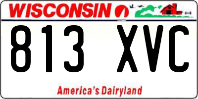 WI license plate 813XVC