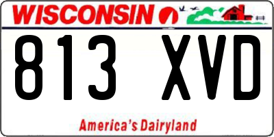 WI license plate 813XVD