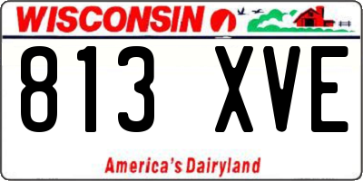 WI license plate 813XVE