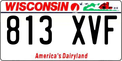 WI license plate 813XVF