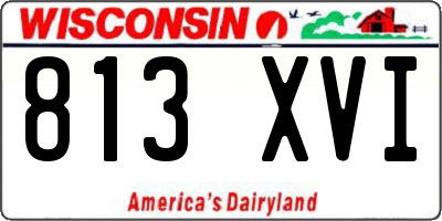 WI license plate 813XVI