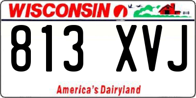 WI license plate 813XVJ