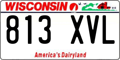 WI license plate 813XVL
