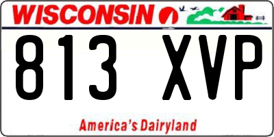 WI license plate 813XVP