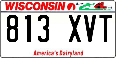 WI license plate 813XVT