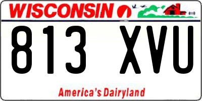 WI license plate 813XVU