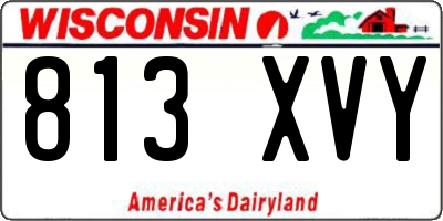 WI license plate 813XVY