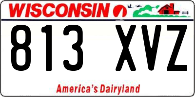WI license plate 813XVZ