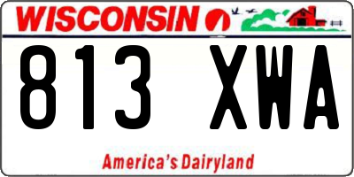 WI license plate 813XWA