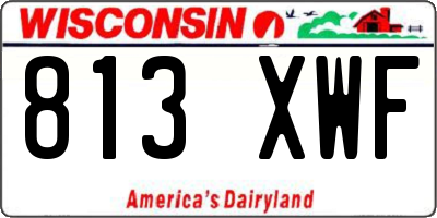 WI license plate 813XWF
