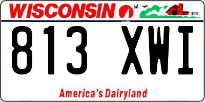 WI license plate 813XWI