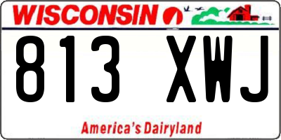 WI license plate 813XWJ