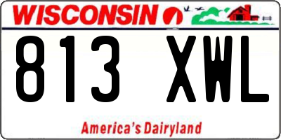 WI license plate 813XWL