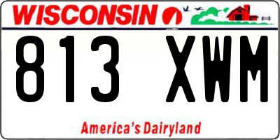 WI license plate 813XWM
