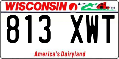 WI license plate 813XWT