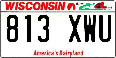 WI license plate 813XWU