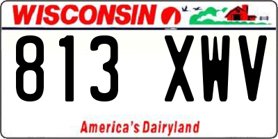 WI license plate 813XWV