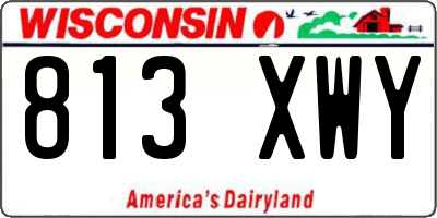 WI license plate 813XWY