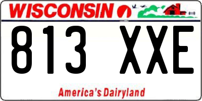 WI license plate 813XXE