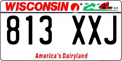 WI license plate 813XXJ