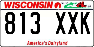 WI license plate 813XXK