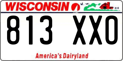 WI license plate 813XXO