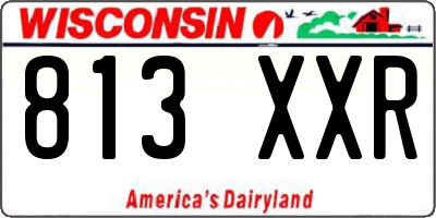 WI license plate 813XXR